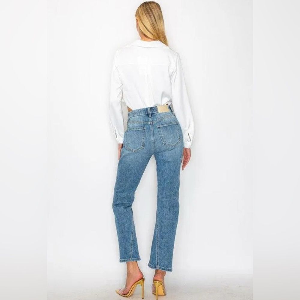 Tummy Control High Rise Straight Leg Jeans - Picture 2 of 2